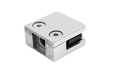 Стеклодержатель литой квадратный с вставками под стекло 8-10 мм, 4+4, на плоскость 41х22х42, полированный (AISI 304) k003-10 купить в Краснодаре