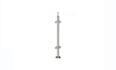 Стойка круглая Ø38.1: 4 штамп. стеклодержателя, полированная, высота 950 мм (AISI 201) k728 купить в Краснодаре