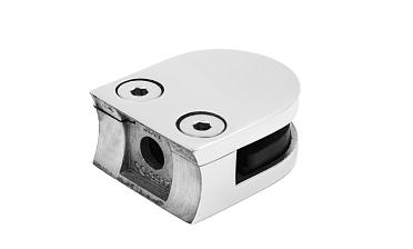 Стеклодержатель литой с вставками под стекло 8-10 мм, 4+4 мм, закругленный под стойку Ø38,1 мм (40х22х50), полированный, (AISI 304) k001-10 купить в Краснодаре Стеклодержатель литой с вставками под стекло 8-10 мм, 4+4 мм, закругленный под стойку Ø38,1 мм (40х22х50), полированный, (AISI 304) k001-10 купить в Краснодаре