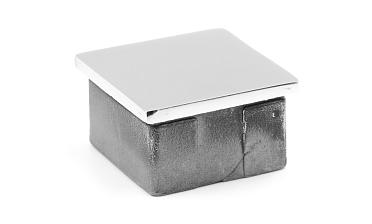 Заглушка для профильной трубы 40х40 мм, литая, полированная, хром (AISI 304) k224-3 купить в Краснодаре