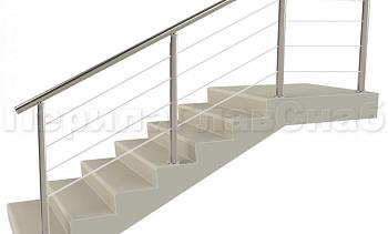 Заполнение из 4х тросиков (тросик в оболочке) для крыльца в Краснодаре. Готовые проекты ПерилаГлавСнаб