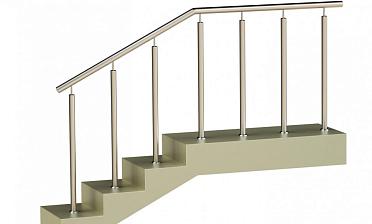 Ограждения со стойками в каждую ступень без ригелей купить в Краснодаре