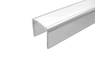 Профиль П-образный, L=2000 мм, t=1.5 мм, для стекла 16 мм, полир. (AISI 304) Ф-0457 купить в Краснодаре
