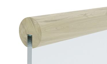 Поручень деревянный из Дуба Ø50мм С ПАЗОМ, премиум Ф-1163 купить в Краснодаре