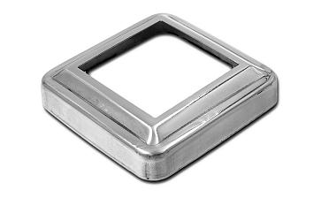 Низ стойки фигурный под трубу 40х40 мм, 64.5х64.5, высота 15 мм, полированный (AISI 304) k396 купить в Краснодаре