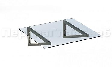 Консольный навес из поликарбоната выносной прямой треуголки купить в Краснодаре