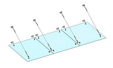 Комплект фурнитуры для козырька 1500х3700 (на вантах/тягах) k671-15-37 купить в Краснодаре