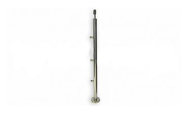 Стойка круглая Ø38.1: 3 ригеледержателя, полированная, высота 950 мм (AISI 304) k713 купить в Краснодаре