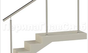 Нержавеющие ограждения без ригелей с квадратным поручнем купить в Краснодаре