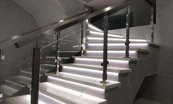 Ограждения из нержавейки со стеклом в Краснодаре. Готовые проекты ПерилаГлавСнаб