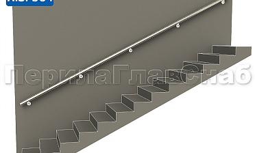 Готовый пристенный поручень с 5 держателями, длина 4300 мм (AISI 304) k730-43 купить в Краснодаре