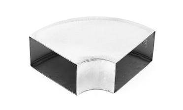 Отвод поручня под сварку 60х40х130x1.5  90°, полированный 600 Grit (AISI 304) k675 купить в Краснодаре