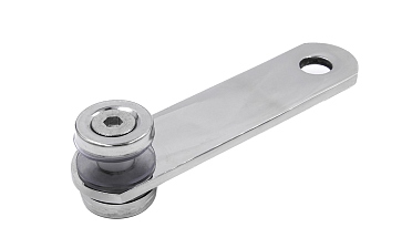 Стеклодержатель пластинчатый 2хМ8 (половинка), по центрам 85х5 мм, полированный, шайбы 5 мм штамп., под стекло 6-12 мм, (AISI 304) k023-1/2 купить в Краснодаре