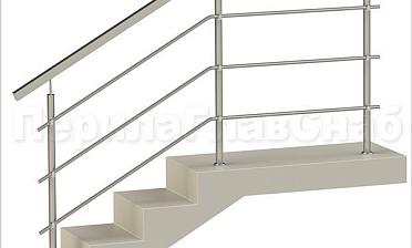 Три ригеля на держателях, квадратный поручень и круглые стойки купить в Краснодаре