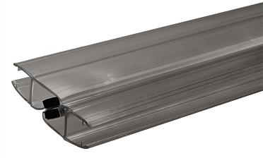 Комплект уплотнителей для стекла 8мм (2 шт.), полупрозрачный черный, стекло-стекло, с магнитом 90°/180°, 2,2 м t210-2 BL купить в Краснодаре