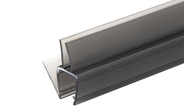 Уплотнитель для стекла 8мм, полупрозрачный черный, пол-стекло 2,2 м t206-2 BL  купить в Краснодаре