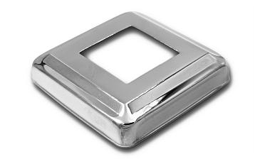 Низ стойки фигурный под трубу 40х40 мм, 82х82х0.8, высота 19 мм, полированный (AISI 304) k030-999 купить в Краснодаре