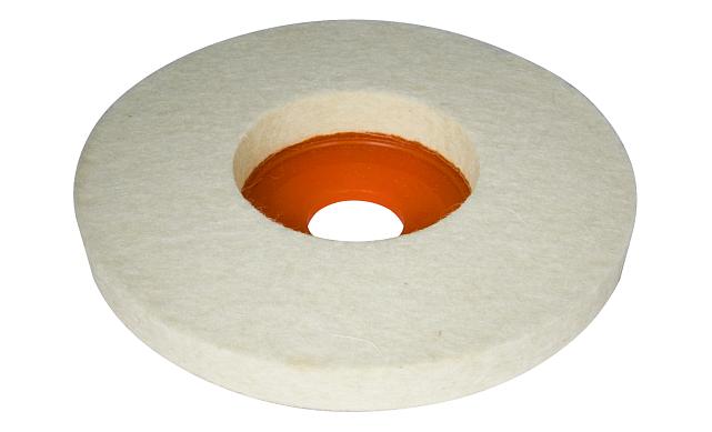 K427-3 войлок белый Ø125х10 мм очищенный, для тонкой полировки 11 000 rpm, Premium k427-3 