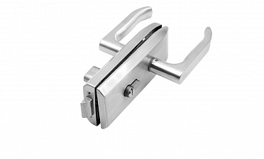 Замок для стеклянной двери с нажимной ручкой без притвора, евроцилиндр односторонний ключ/защелка, в комплекте ответная часть на стекло t155 SSS  купить в Краснодаре Замок для стеклянной двери с нажимной ручкой без притвора, евроцилиндр односторонний ключ/защелка, в комплекте ответная часть на стекло t155 SSS  купить в Краснодаре