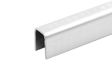 Профиль П-образный, L=2500 мм, t=1 мм, для стекла 8 мм, шлиф. (AISI 304)  t115 SSS купить в Краснодаре