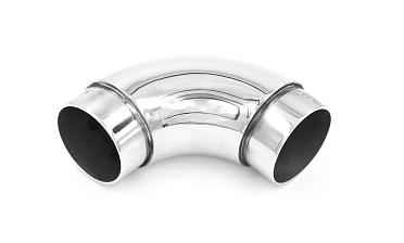 Отвод поручня под Ø42.4х1.5 мм, 90°, литой, полированный, с вставками (AISI 304) k383 купить в Краснодаре