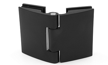 Петля для душевой кабины стекло-стекло 180°, без реза, нержавеющая сталь AISI 304, черная t313 BL купить в Краснодаре