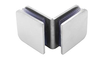 Коннектор для душевой кабины стекло-стекло 90° 45х45 мм шлифованный t725-2 SSS  купить в Краснодаре