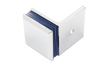 Коннектор для душевой кабины стена-стекло 90° 45х45 мм латунь-хром, полированный t732 PC купить в Краснодаре