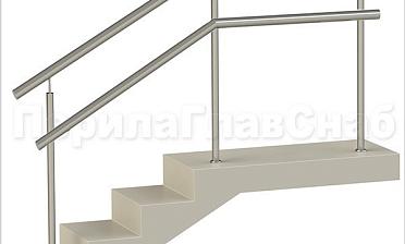 Нержавеющие ограждения с детским поручнем без ригелей купить в Краснодаре