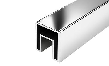 Труба 40х40 мм, с пазом 24х24, полированная 600Grit, AISI 304 k856 купить в Краснодаре