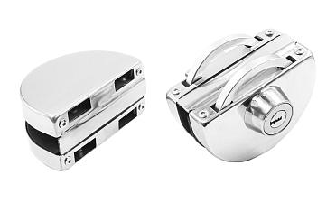 Замок для стеклянной двери с ответной частью на стекло, без вырезов в стекле полированный t109 PSS купить в Краснодаре