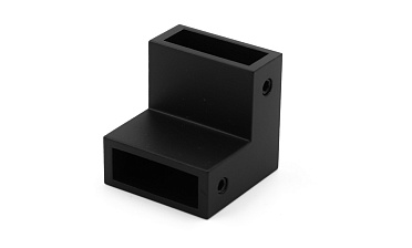 Соединитель труба-труба для трека 30х10 мм, 90°, нержавеющая сталь AISI 304, черная t460 BL купить в Краснодаре