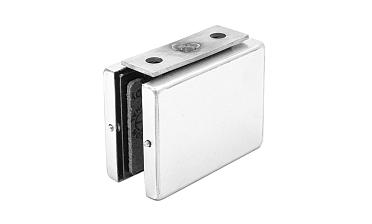 Коннектор стена-стекло с монтажной пластиной, шлифованный, вырез 09 t192 SSS купить в Краснодаре