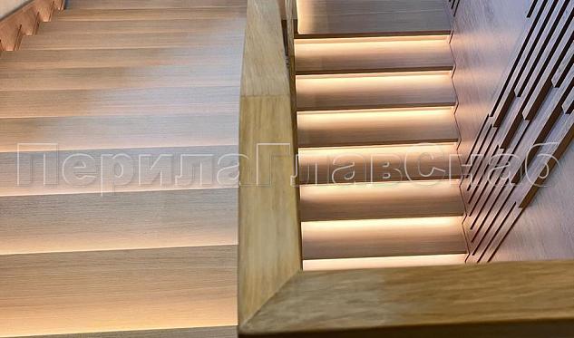 Перила с деревянными поручнями в Краснодаре. Готовые проекты ПерилаГлавСнаб