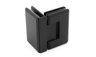 Петля для душевой стекло-стекло 90х55 мм, 90°, цинк, черный t304 BZn купить в Краснодаре