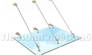 Комплект фурнитуры для козырька 1500х1500 (на вантах/тягах) k671-15-15 купить в Краснодаре