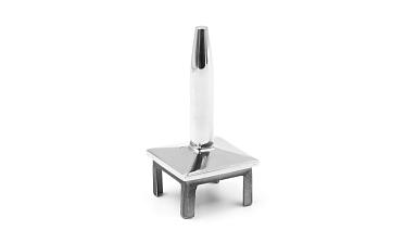 Наконечник палец (солдатик) на стойку из профильной трубы 40х40х1.5 мм, литой, усеченный, облегченный, полированный, нержавеющий AISI 304 k285-2 купить в Краснодаре