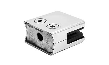 Стеклодержатель штампованный, под стекло 10 мм (5+5 мм), квадратный под стойку Ø38.1 мм (40х24х48 ) полированный AISI 304 k351-10 купить в Краснодаре