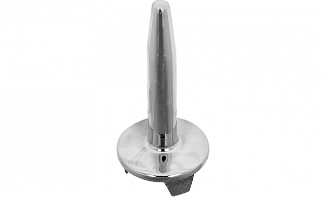 Наконечник палец (солдатик) на стойку Ø38.1 мм, без ложемента, литой, полированный, повышенной коррозионной стойкости, под сварку, облегченный, нержавеющий AISI 316, k034-3