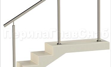 Ограждения без ригелей с квадратным поручнем и квадратными стойками купить в Краснодаре