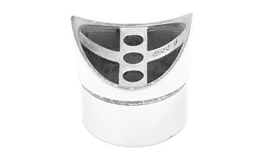 Наконечник седловина прямая 90° на стойку Ø50.8 мм, под поручень Ø50.8 мм, литая, полированная, AISI 304, k559 купить в Краснодаре