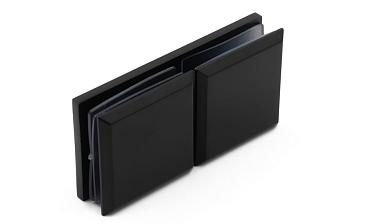 Коннектор для душевой кабины стекло-стекло 180°, 45х45, черный, вырез 71 t734 BZn купить в Краснодаре