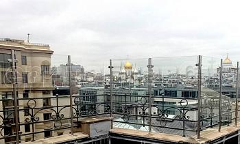 Ветрозащитное ограждение на стойках из нержавейки в Краснодаре. Готовые проекты ПерилаГлавСнаб