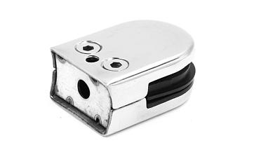 Стеклодержатель штампованный под стекло 8 мм (4+4 мм), под стойку Ø38.1 мм 40х24х54, шлифованный (AISI 304) Фk038-2 купить в Краснодаре