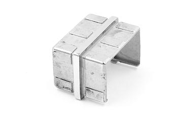 Соединитель для поручня с пазом 40х60 мм, полированный (AISI 304) k541 купить в Краснодаре