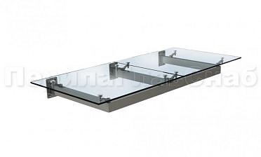 Стеклянный козырек на прямом каркасе купить в Краснодаре