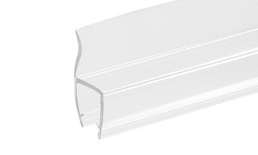 Уплотнитель для стекла в душевую кабину 8 мм, стекло-стекло 2200 мм жесткий ус t201 купить в Краснодаре