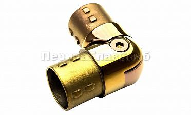 Поворот литой, внутренний, шарнирный, под Ø38.1 мм, под золото (AISI 304) Фk250-88 купить в Краснодаре