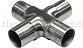 Соединение поручня Ø50.8 мм, крестовина (AISI 304) k361