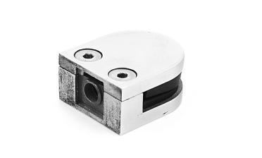 Стеклодержатель литой, под стекло 8 мм. 4+4 мм. на плоскость 40х22х48 полированный (AISI 304) k002-2 купить в Краснодаре